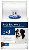 Сухой Корм Hill's Prescription Diet Z/D для собак. Лечение острых пищевых аллергий