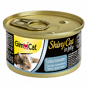 Банки GimCat Shiny Cat Tuna + Shrimps для кошек из тунца с креветками