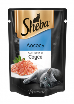 Паучи Sheba для кошек ломтики лосося в соусе