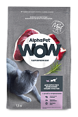 Корм Alphapet WOW Superpremium для взрослых домашних кошек и котов с уткой и...