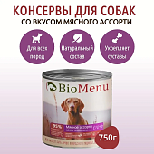 Банки BioMenu adult для собак мясное ассорти