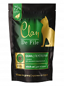 Паучи Clan De File для кошек с перепёлкой и тыквой для здорового пищеварения кусочки в...