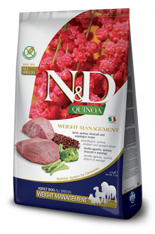 Корм Farmina N&D Adult Grain Free Lamb&Quinoa беззерновой для взрослых собак ягнёнок и киноа контроль веса