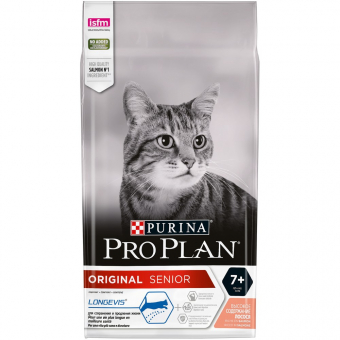 Корм Purina Pro Plan Senior 7+ Salmon для пожилых кошек с лососем