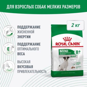 Корм Royal Canin Mini Adult 8+ для стареющих собак малых пород старше 8 лет