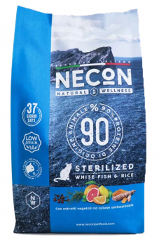 Корм Necon Natural Wellness Sterilized White Fish & Rice для стерилизованных кошек и котов Белая рыба и рисом