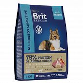 Корм Brit Premium Adult All Breed Sensitive для собак всех пород с чувствительным...