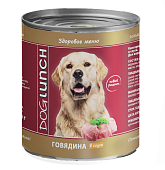 Банки Dog Lunch Здоровое меню для собак с говядиной в соусе