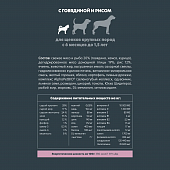 Корм Alphapet для щенков крупных пород с 6 месяцев до 1,5 лет с говядиной и рисом
