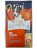 Сухой Корм Happy Dog Mini Toscana Тоскана для взрослых собак малых пород с уткой и лососем
