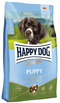 Корм Happy Dog Puppy Lamb & Rice для щенков всех пород до 6 месяцев с ягненком и рисом