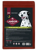 Корм Landor Adult Dog для взрослых собак средних и крупных пород с индейкой и ягнёнком
