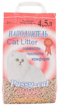 Древесный наполнитель Pussy-Cat для кошачьего туалета