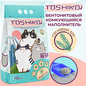 Наполнитель Toshiko комкующийся для кошачьего лотка бентонитовый с запахом соснового бора