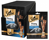 Лакомство Sheba Meaty для кошек мясные палочки с лососем