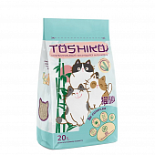 Наполнитель Toshiko комкующийся для кошачьего лотка древесный без запаха