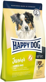 Корм Happy Dog Junior Lamb & Rice для щенков всех пород с 7 месяцев с ягненком и рисом