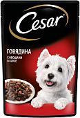Паучи Cesar для собак с говядиной и овощами
