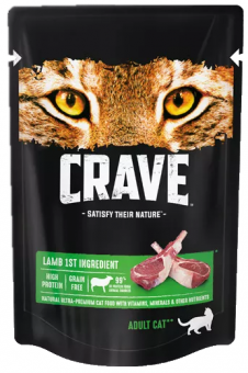 Паучи Crave для взрослых кошек с ягнёнком