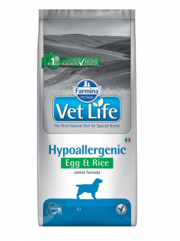 Корм Farmina Vet Life Hypoallergenic для собак с яйцом и рисом при пищевой непереносимости