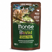Паучи Monge BWild Grain Free для кошек крупных пород с мясом буйвола и овощами беззерновые