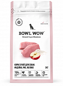 Корм Bowl Wow для собак средних пород с индейкой, рисом и яблоком