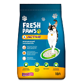 Впитывающий наполнитель Fresh Paws Active для кошачьего туалета с активированным углём