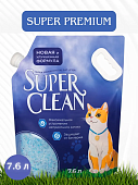 Ароматизированный силикагелевый наполнитель Super Clean для кошачьего туалета с ароматом океанической свежести