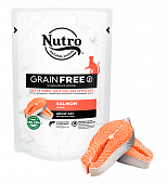 Паучи Nutro Grain Free Cat Salmon для взрослых кошек с лососем