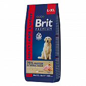 Сухой Корм Brit Premium Adult Large & Giant Dog для собак крупных и гигантских пород с...