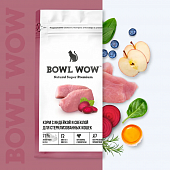 Корм Bowl Wow для стерилизованных кошек полнорационный с индейкой, курицей и свеклой