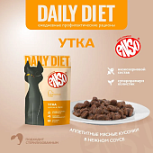 Паучи Enso Daily Diet для взрослых кошек с профилактикой МКБ кусочки в соусе с уткой