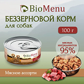 Банки BioMenu adult для собак мясное ассорти